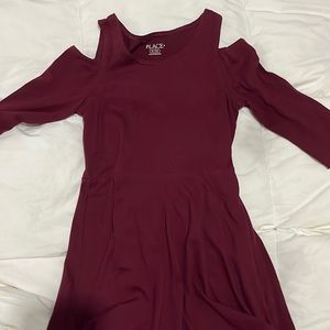 Burgundy child’s dress from children place. Size 7-8.